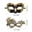 2Pieces Half Face Masquerades Mask Accessory for-golden suit 4