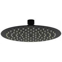 Soffione doccia rotondo dal design moderno e contemporaneo, cascata in acciaio inossidabile, ultra sottile, ad alta pressione, nero opaco, diametro