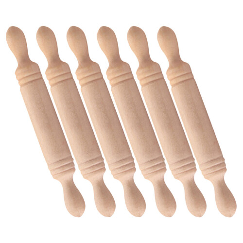 30 . Mini Nudelholz Holz Imitat Spielzeug Bastelküche 1