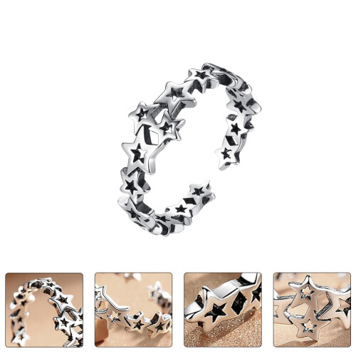 1Pièces Etoile Stylée Argent Cuivre Pur Accessoire Mode 2