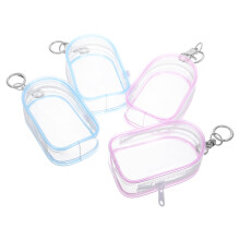 4Stk. Transparenter Schlüsselanhänger Für Mini Figuren Aufbewahrung