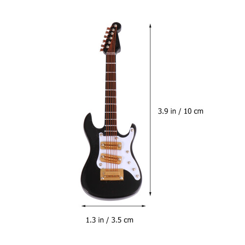 Mini E-Gitarre Geburtstagsfeier Deko Mit Box Und Schwarz 10 Cm 1
