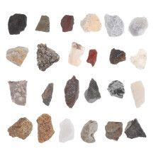 24 Teile Rock Collections Für Kinder: Natürliche Mineralien In Box