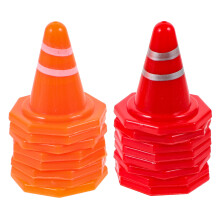 16 Unidades Mini Cones De Tráfego Para Miniatura