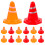 16 Unidades Mini Cones De Tráfego Para Miniatura 8