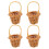 12 Pezzi Tote In Rattan Mini Decorativo 1