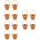 12 Pezzi Tote In Rattan Mini Decorativo 7