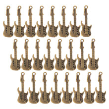 100 mini gitarren-anhänger metall für bastelarbeiten