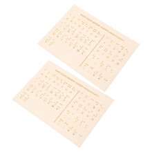 2 Stuks Braille En Cijferbord Met Verhoogde Punten