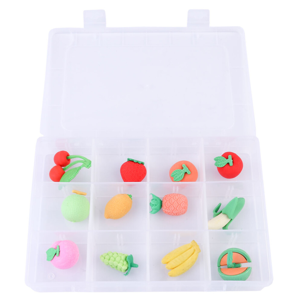 12 Sztuk Gum Do ŁąCzenia W KształCie OwocóW, Kolorowe Przybory Szkolne-image