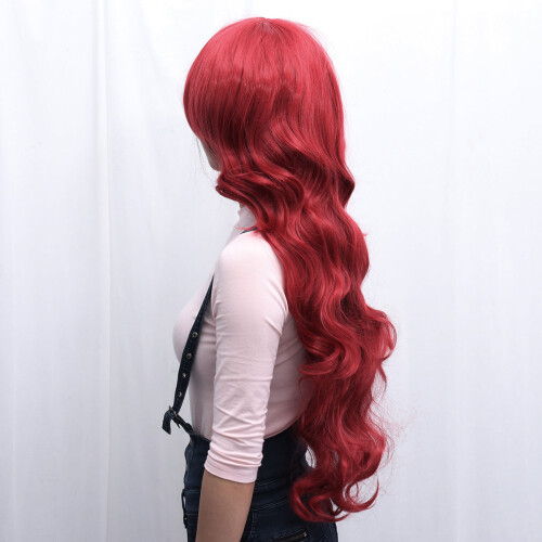 Peruca Longa Ondulada Com Lolita 80 Cm 2
