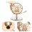 4Pcs Miniatura Francesa com Estojo e Suporte Decoração 11