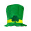 St.Patricks Day Festdräkt Klöverhatt Sammetstopper Hårsmycke 1