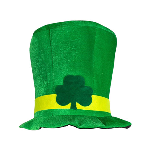 St.Patricks Day Festdräkt Klöverhatt Sammetstopper Hårsmycke