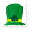 St.Patricks Day Festdräkt Klöverhatt Sammetstopper Hårsmycke 3