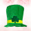 St.Patricks Day Festdräkt Klöverhatt Sammetstopper Hårsmycke 4