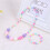 Candyfärgad Halsband Armband Blommönster För Barn (Pärlor) 2