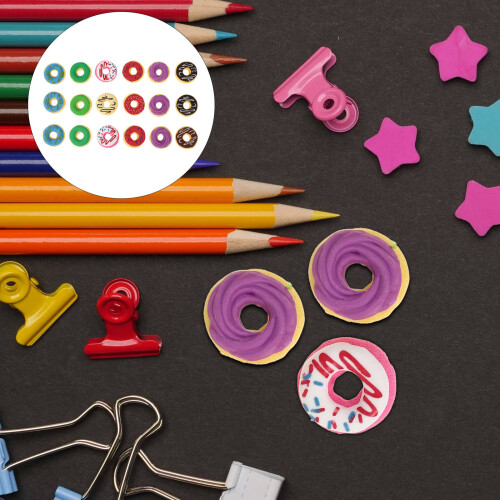 18 Unidades Borrachas De Donuts Decorativas Para Lápis 2