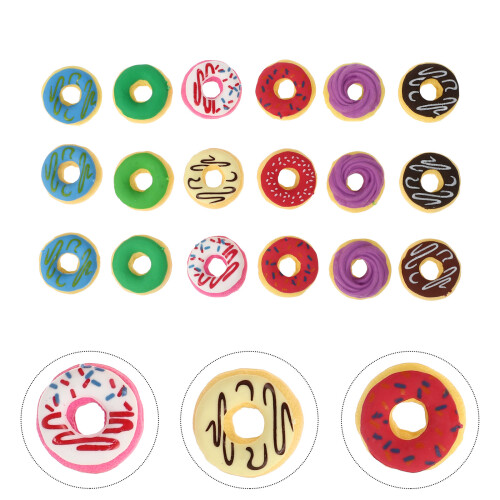 18 Unidades Borrachas De Donuts Decorativas Para Lápis 1