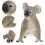 Koala Skrivbords Bonsai Figur För Barns Kognitionsmodell 6