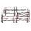 20Pcs Simulation Fence Hästkratt Stängsel Mini Trädgårdsgärd 8