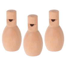 3Stk Mini Holzpfeife Unbearbeitet Für Kleinkinder Musikinstrument