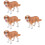 4St Hundefigur Realistisk Modell Utbildningslek För Barn 7