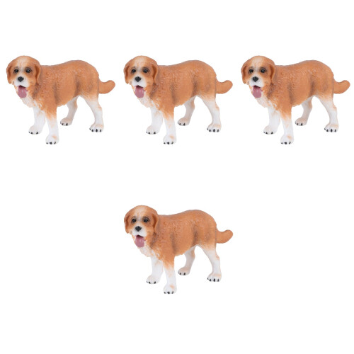 4St Hundefigur Realistisk Modell Utbildningslek För Barn 2
