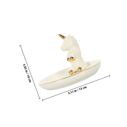 Dekorativer Schmuckhalter Einhorn Ringtablett Mehrfachnutzung 1