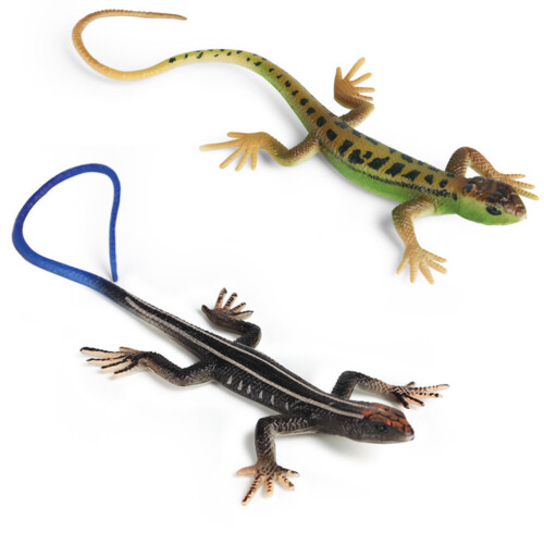 2 Peças De Lagarto Plástico Decoração Brinquedo 1