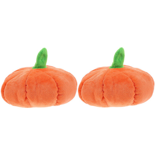 2Stk Herbst Deko Kürbis Plüsch Grün 2
