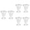 6St Durabele Mini Cups Plastic Voor Mini Tekens En Decoratie 8