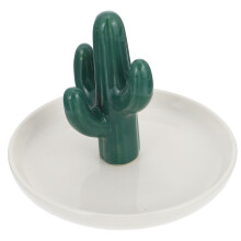 1Stück Keramik Schmuck Ablageplatte Ringorganizer Weiß Grün