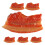6Pcs Lekplastmatmodeller Simulerad Köttlek Realistiska Minibaconskivor 6