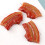 6Pcs Lekplastmatmodeller Simulerad Köttlek Realistiska Minibaconskivor 11