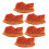 6Pcs Lekplastmatmodeller Simulerad Köttlek Realistiska Minibaconskivor 10