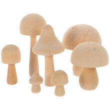 28 Peças Mini Cogumelos Não Acabada Para Pintura