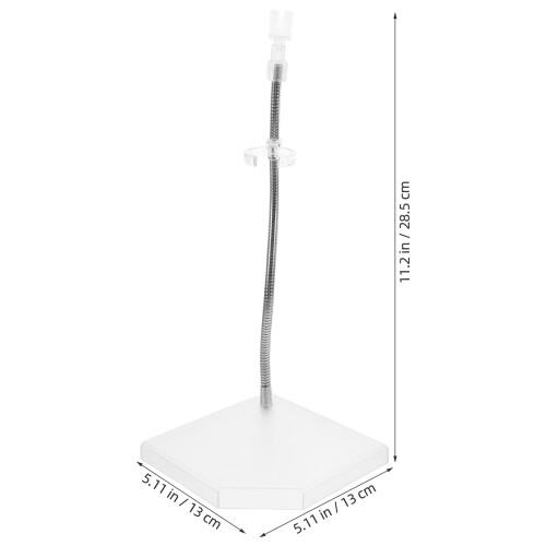 Wit Plastic Modelhouder Voor Posable Actiefiguren Display 1