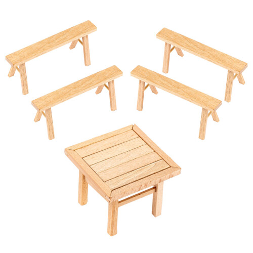 2 Sets Holz Modellbausatz Und Stühle Puzzle Diy 1