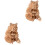 2 Piezas Madera 3D Panda Para Niños 3