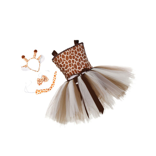 1 Set Giraffe-Design Mit Haar, Fliege Größe Xl