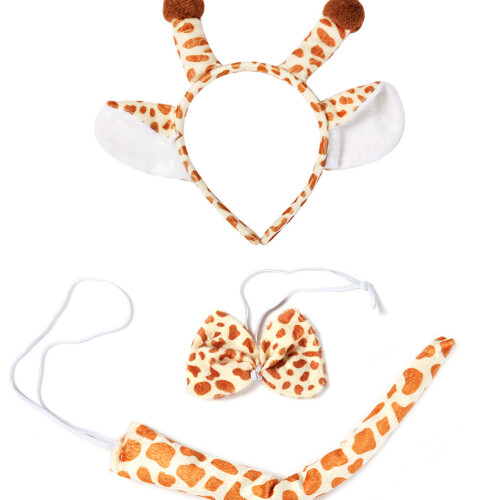 1 Set Giraffe-Design Mit Haar, Fliege Größe Xl 2