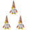 3Pcs Rudolph Decoração De Graças 2