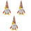 3Pcs Rudolph Decoração De Graças 3