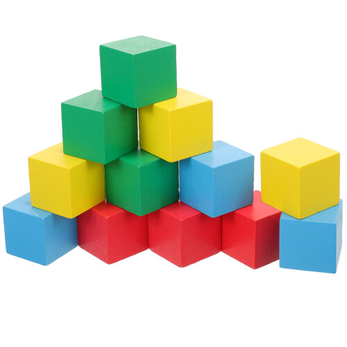 12 Teile Holz Bausteine Frühförderung 2