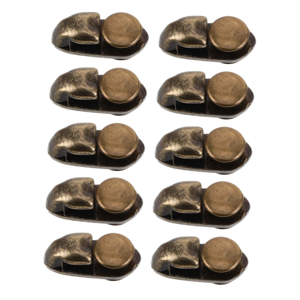 Metal Shoe Hooks With Rivets Alloy Hiking Boot Buckle For Diy Secure Lace Fastening Shoes 10 Pcs 9067246133573