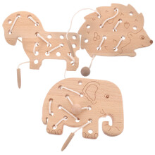 De Cordones Madera Niños Habilidades Montessori