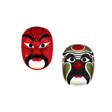 2 . Handgemachte Papiermaske Peking Guan Gong Weiß