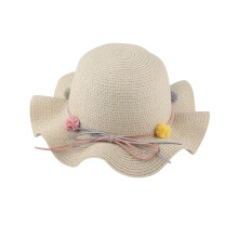 1 Piece Toddler Sun Cap Fashion Style Straw Beige For Beach