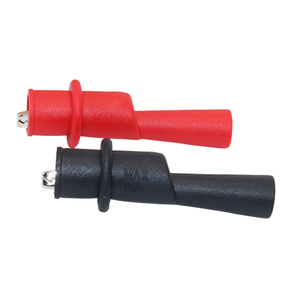 2Pcs Alligator Clip Wire Tip Test Clip Clamp Black-Black Red 7754000659951